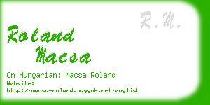 roland macsa business card